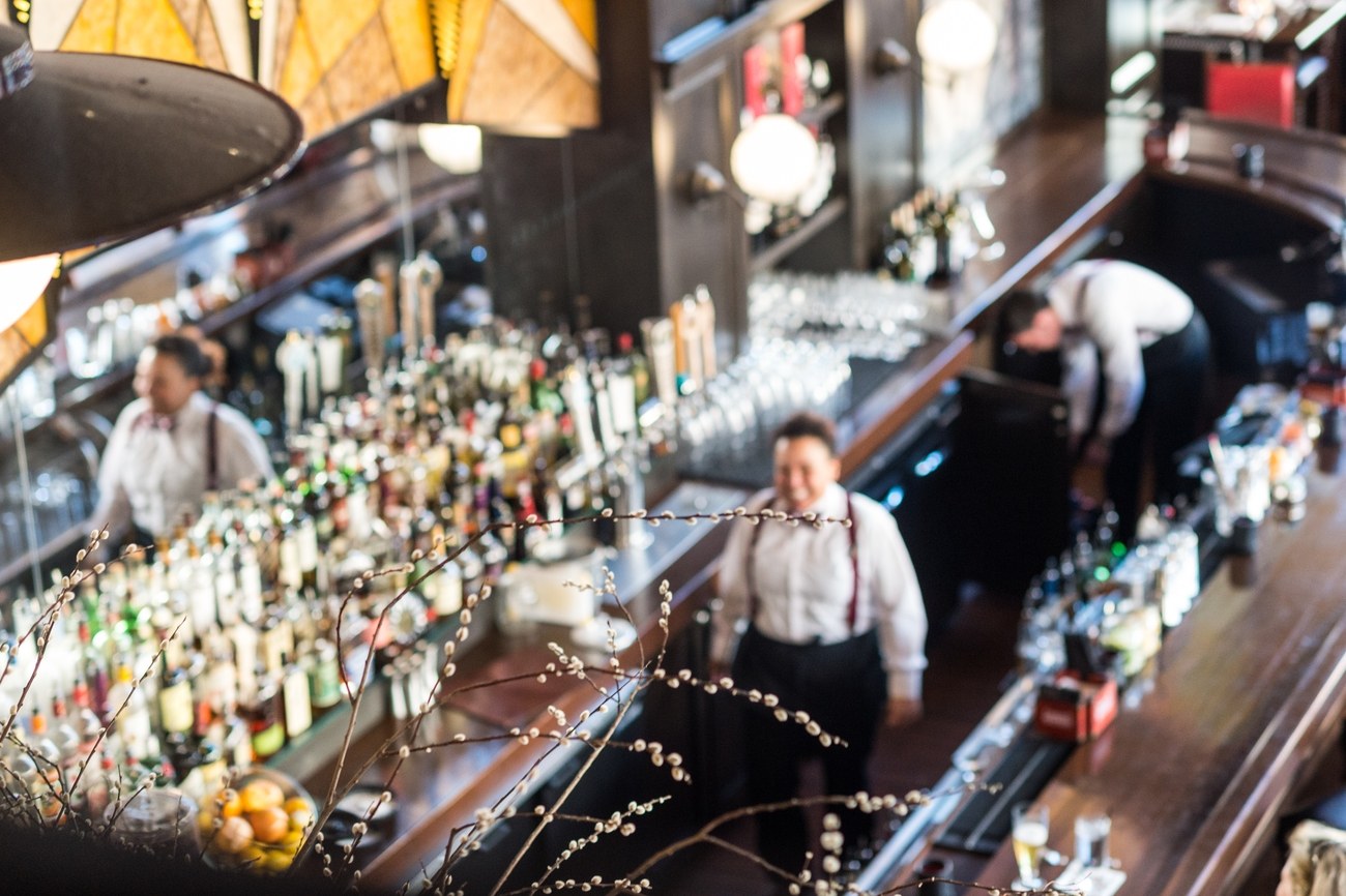 The bar at Addams Tavern in downtown Westfield